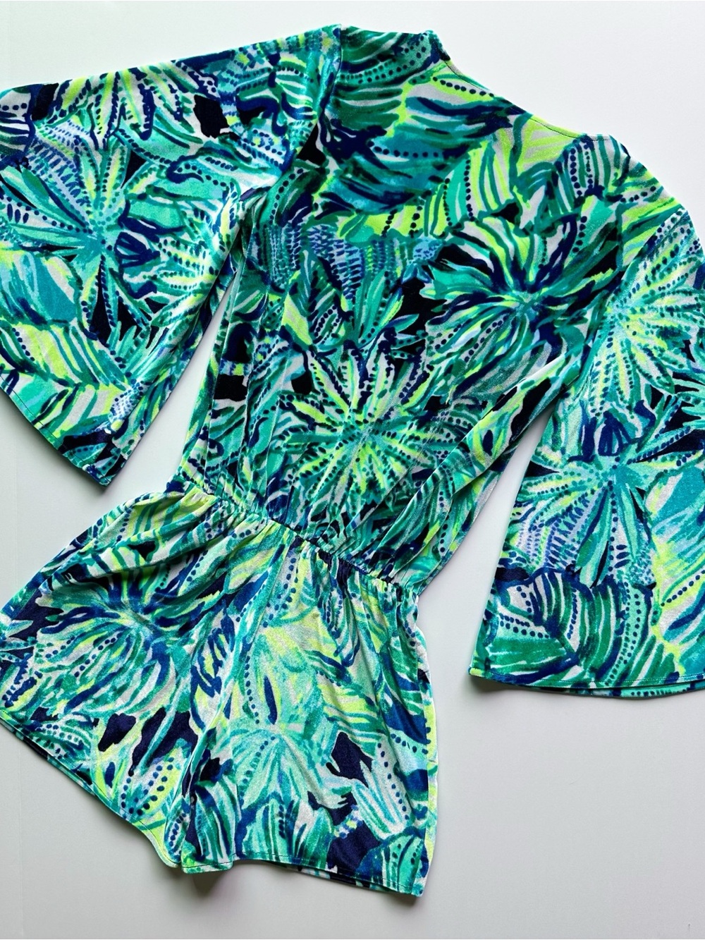 Lilly Pulitzer Viviana Romper Armadilly Tropical Velvet - Picture 4 of 5